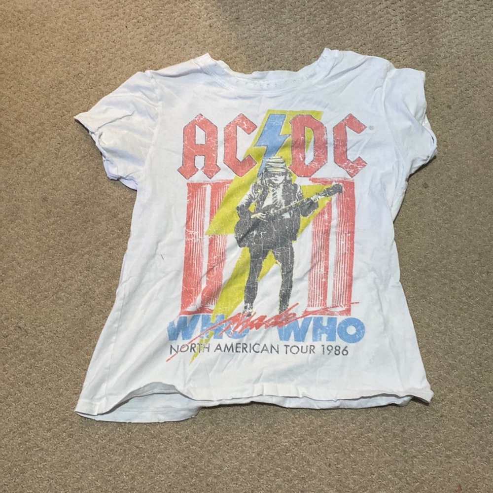 Nordstrom, ACDC tee shirt, white, size small